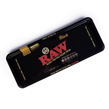 Поднос Raw Black Metal Rolling Tray Long 47x17 - Аксессуары для курения - Подносы - Магазин бонгов бонгшоп.рф
